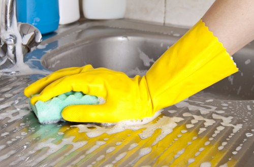 Professional carpet cleaning process in a domestic property interior